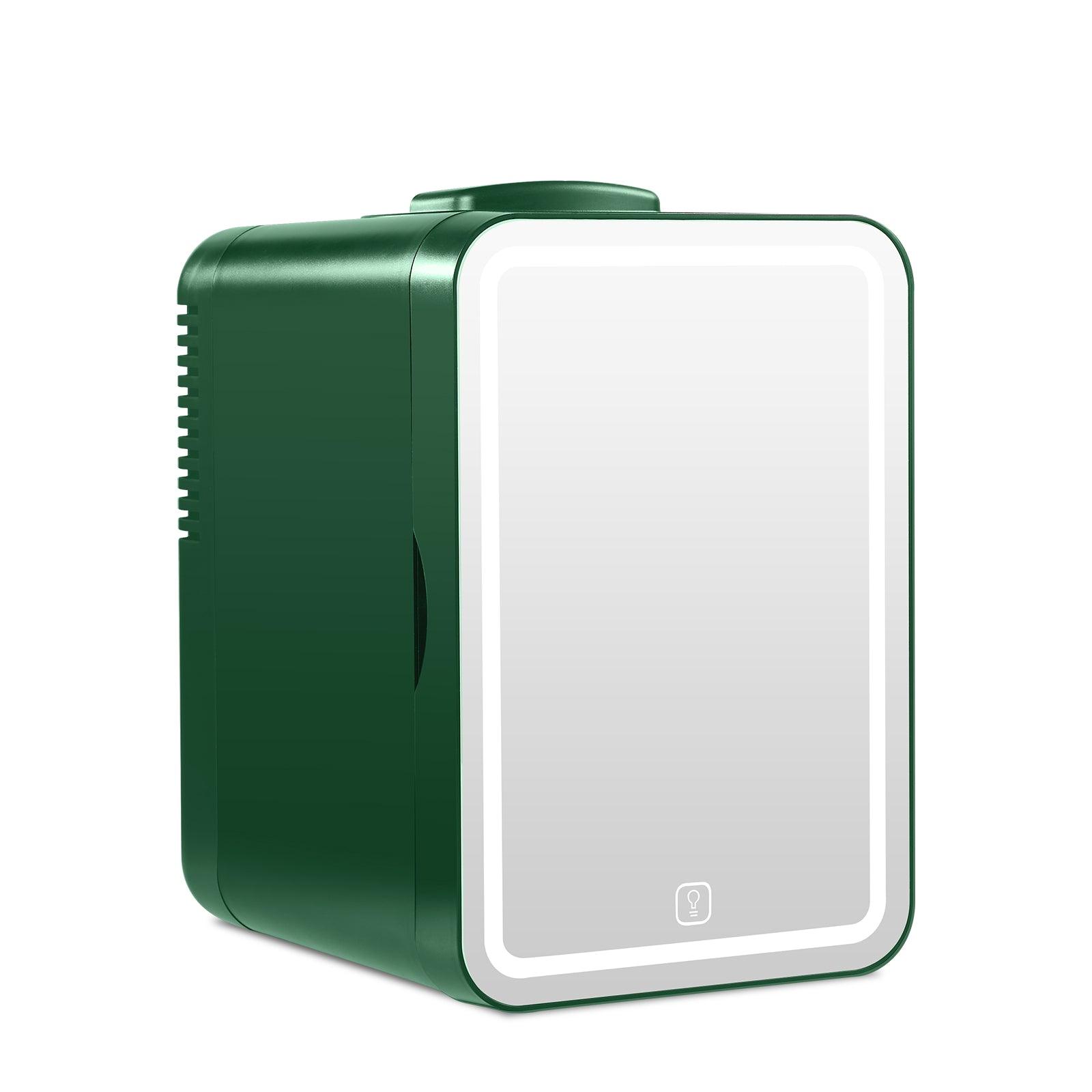 COOSEON® 6L Makeup Mini Fridge For Skincare With LED Mirror - Green