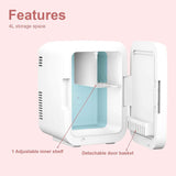 COOSEON® 4L Mini Beauty Fridge - White - 1st Mini Skincare Fridges With LED Mirror | COOSEON®