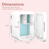 COOSEON® 4L Mini Beauty Fridge - White - 1st Mini Skincare Fridges With LED Mirror | COOSEON®