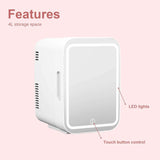 COOSEON® 4L Mini Beauty Fridge - White - 1st Mini Skincare Fridges With LED Mirror | COOSEON®